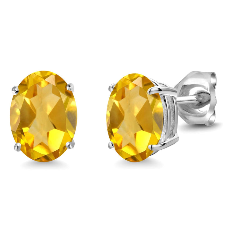 Citrine - November_14K White Gold_Earrings in 14K White Gold