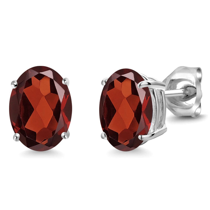 Garnet - January_14K White Gold_Earrings in 14K White Gold