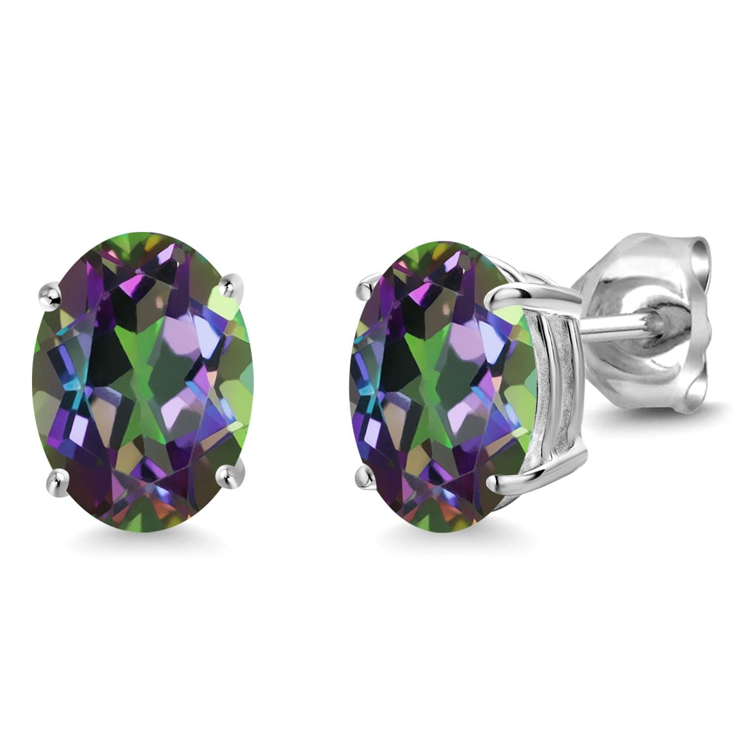 Green Mystic Topaz_14K White Gold_Earrings in 14K White Gold