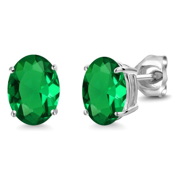 Nano Emerald - May_14K White Gold_Earrings in 14K White Gold