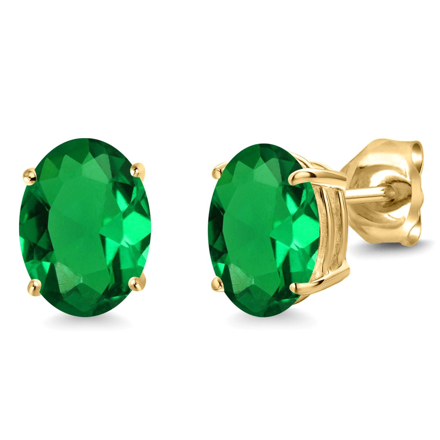 Nano Emerald - May_14K Yellow Gold_Earrings in 14K Yellow Gold