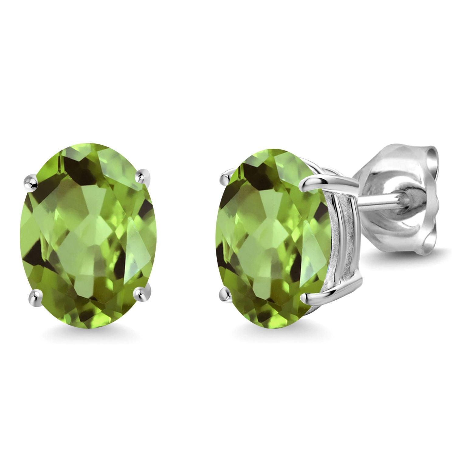 Peridot - August_14K White Gold_Earrings in 14K White Gold