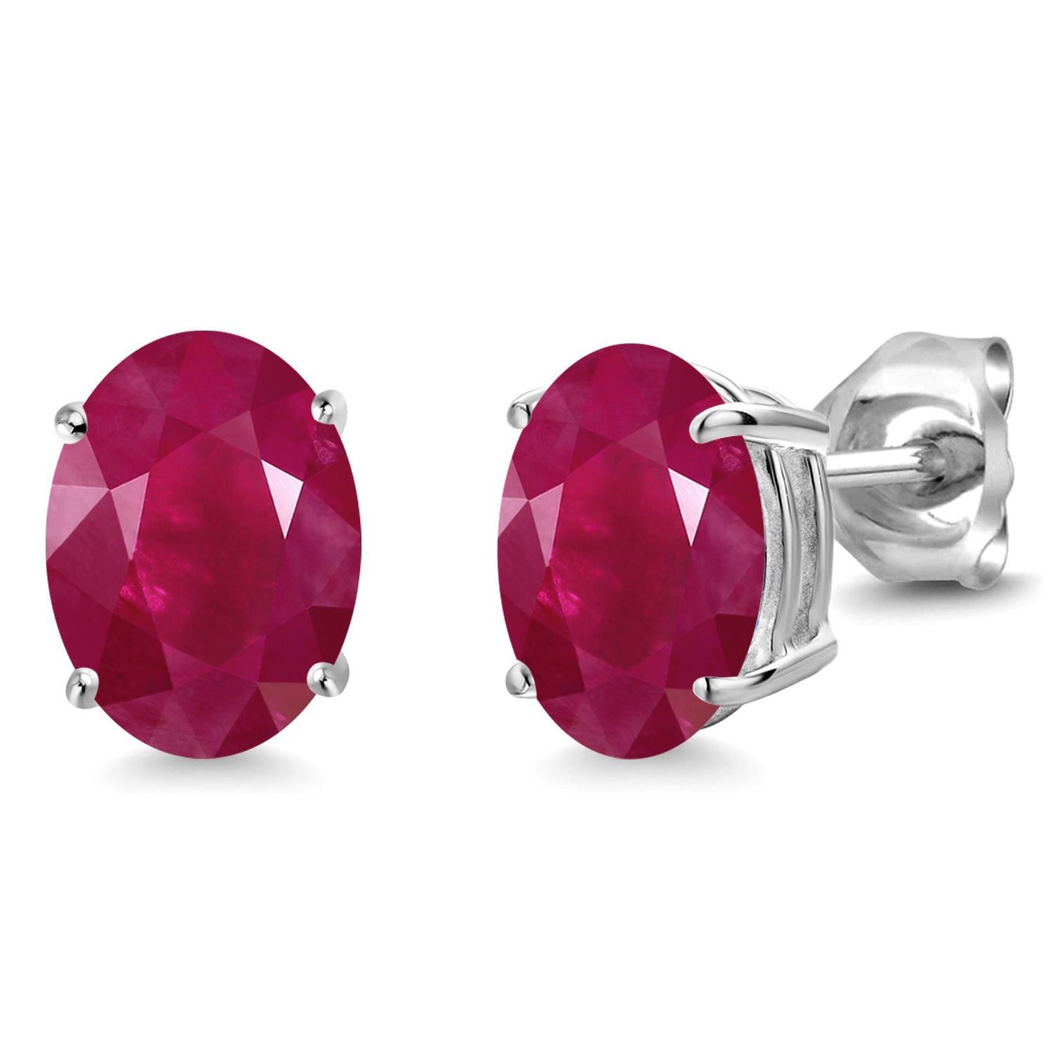 Ruby - July_14K White Gold_Earrings in 14K White Gold