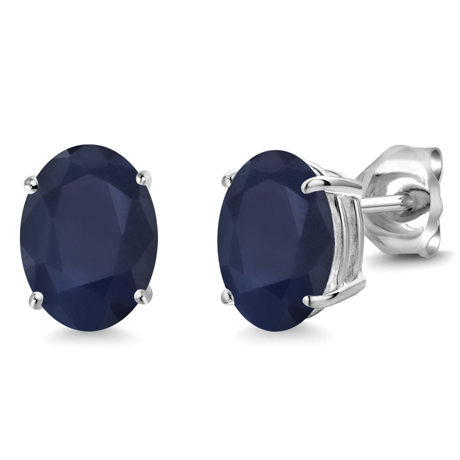 Blue Sapphire - September_14K White Gold_Earrings in 14K White Gold