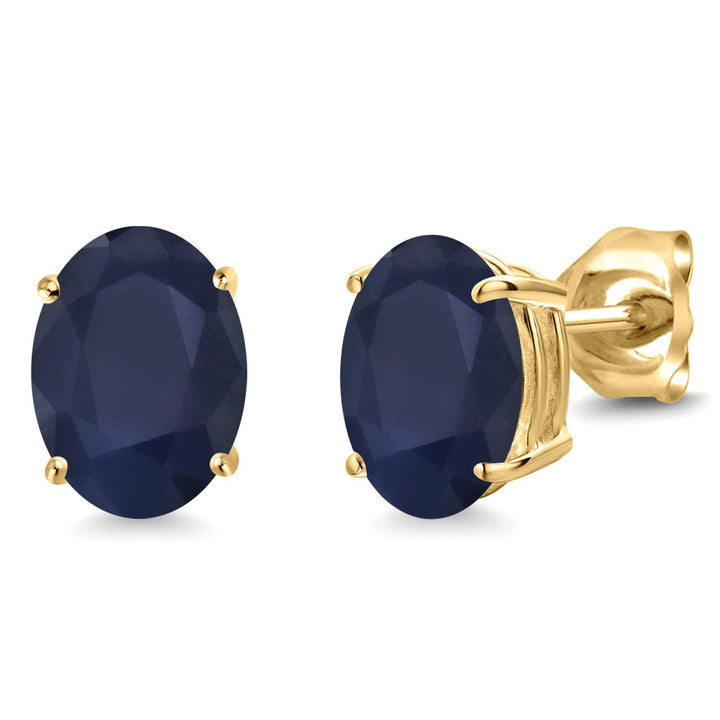 Blue Sapphire - September_14K Yellow Gold_Earrings in 14K Yellow Gold