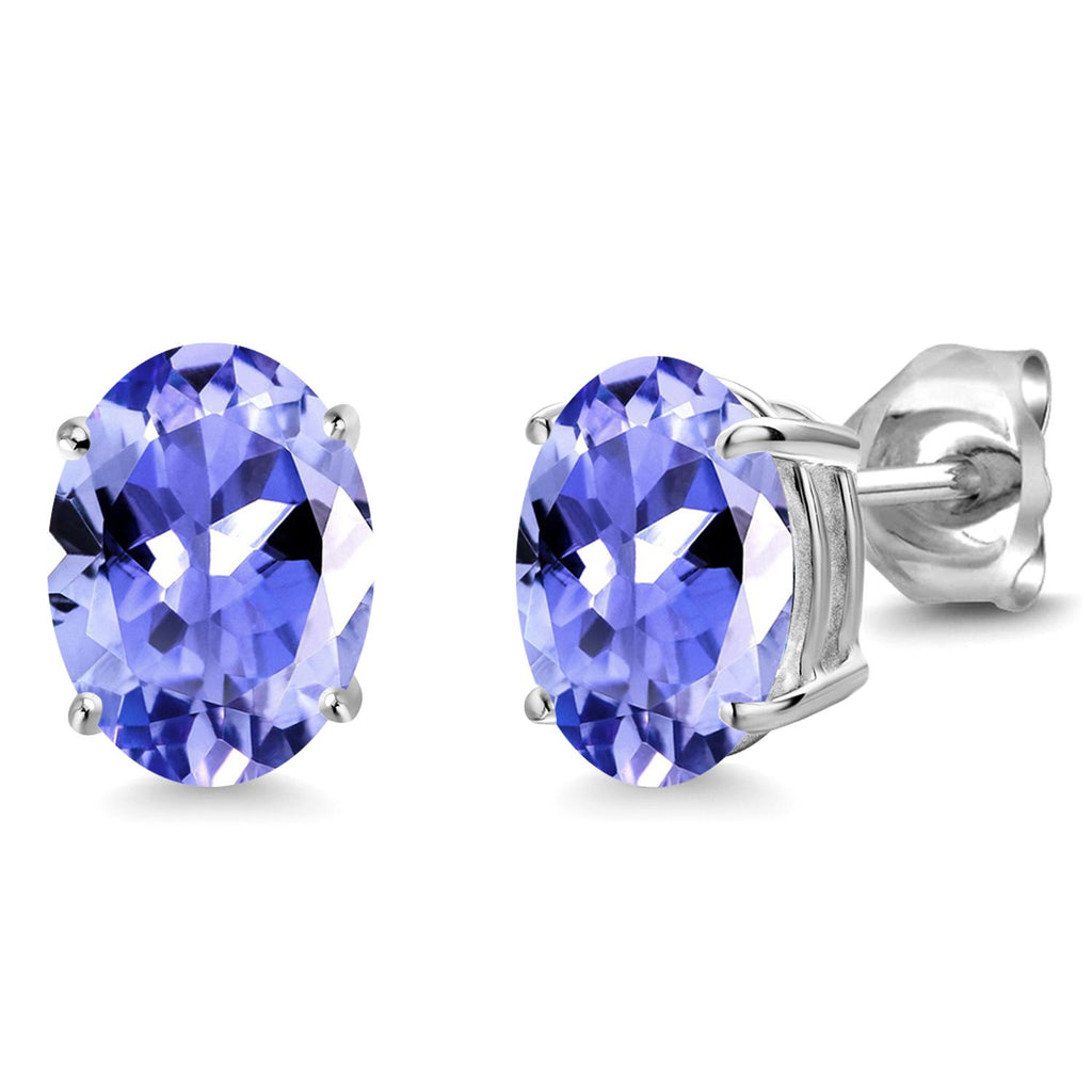 Tanzanite - December_14K White Gold_Earrings in 14K White Gold