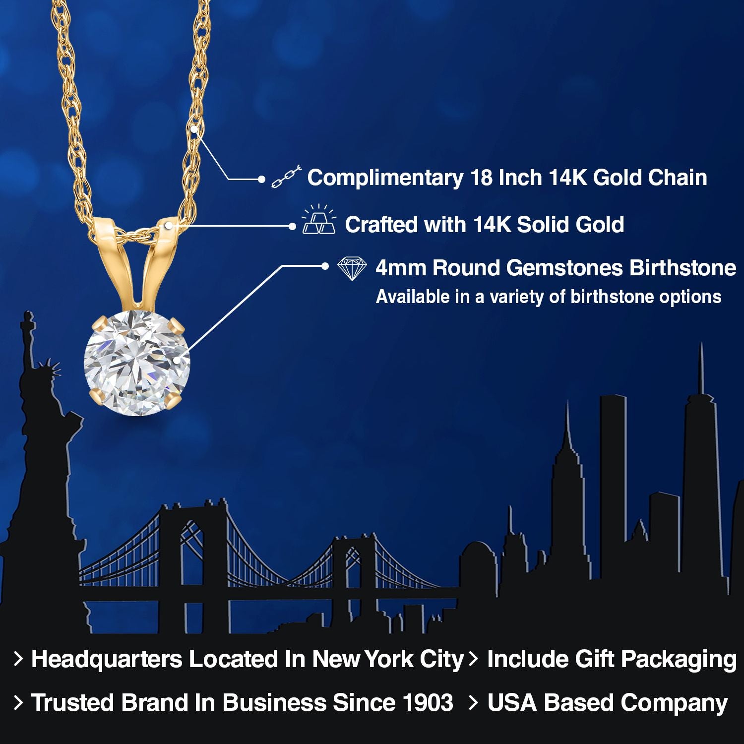 Pendant in 14K Yellow Gold