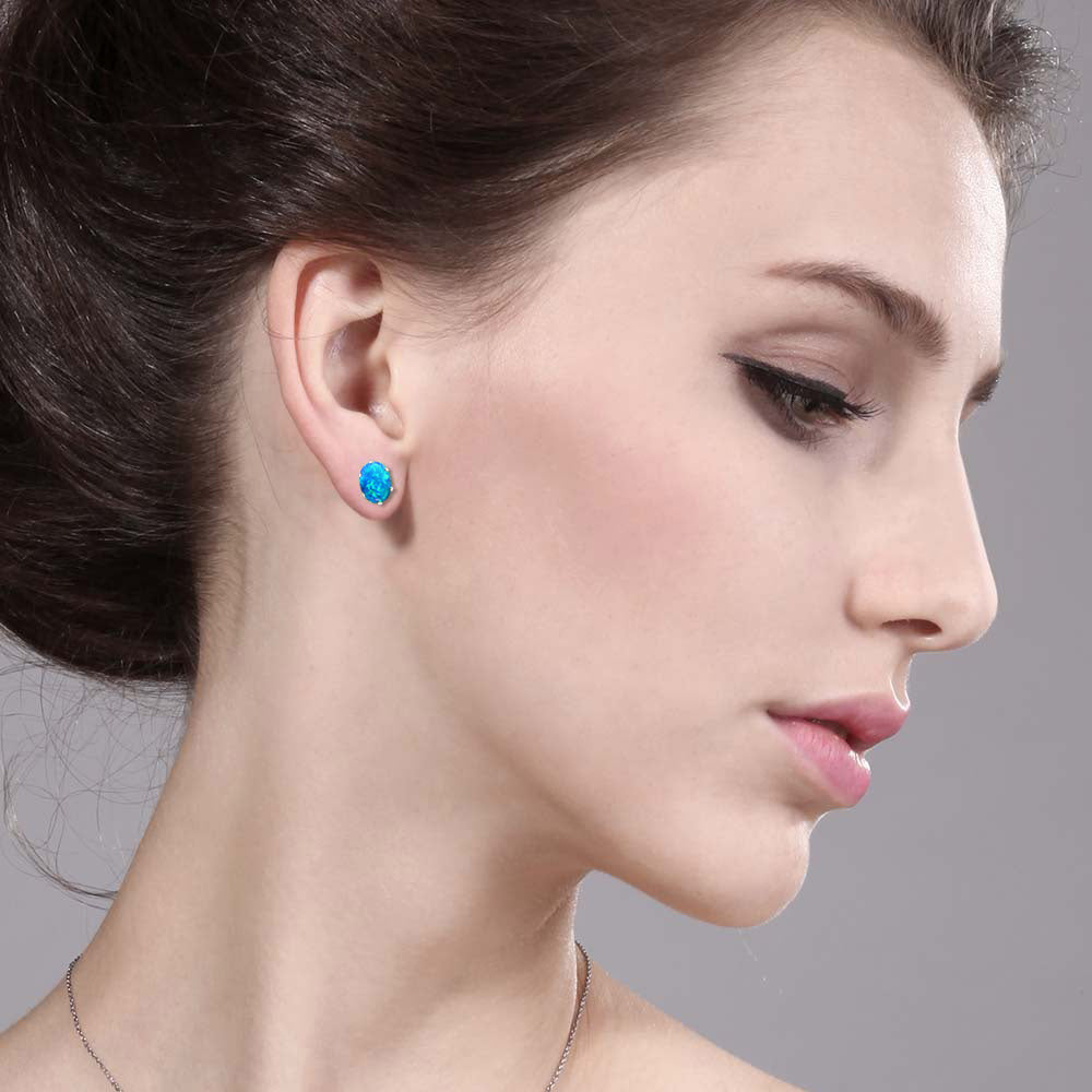 Blue_Earrings in 925 Sterling Silver