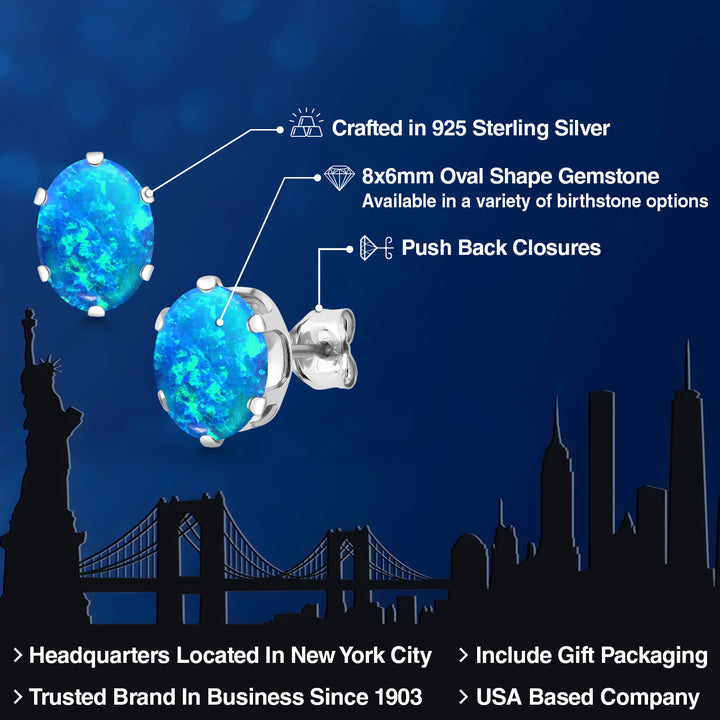 Blue_Earrings in 925 Sterling Silver