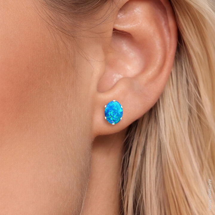 Blue_Earrings in 925 Sterling Silver