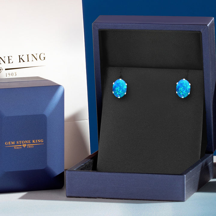 Blue_Earrings in 925 Sterling Silver