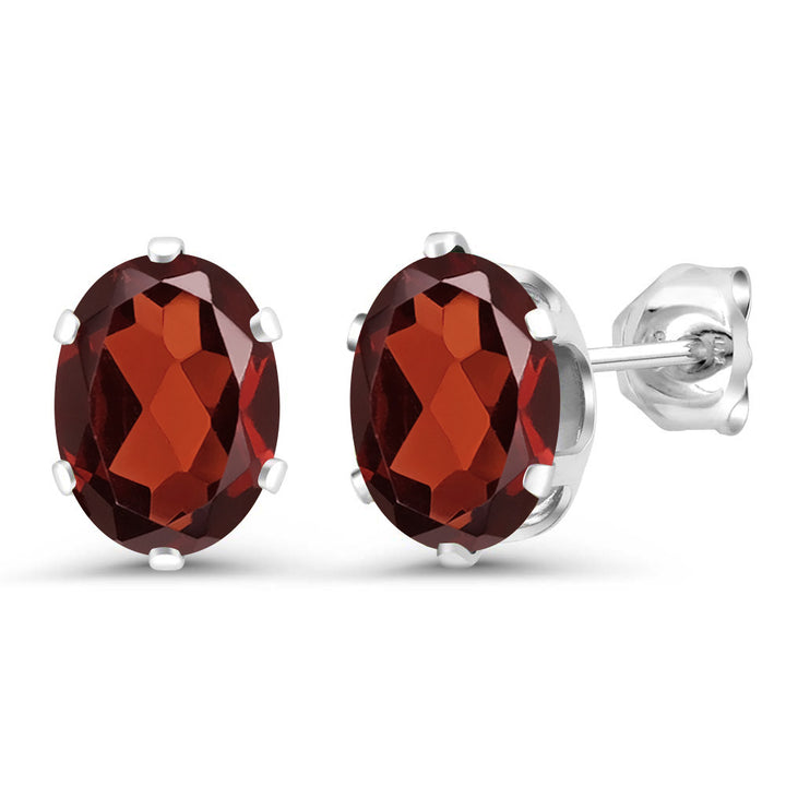 Garnet - January_Earrings in 925 Sterling Silver