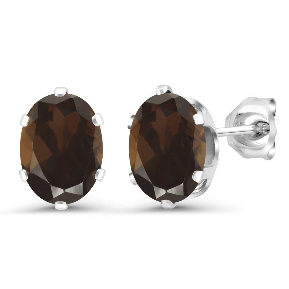 Smoky Quartz_Earrings in 925 Sterling Silver