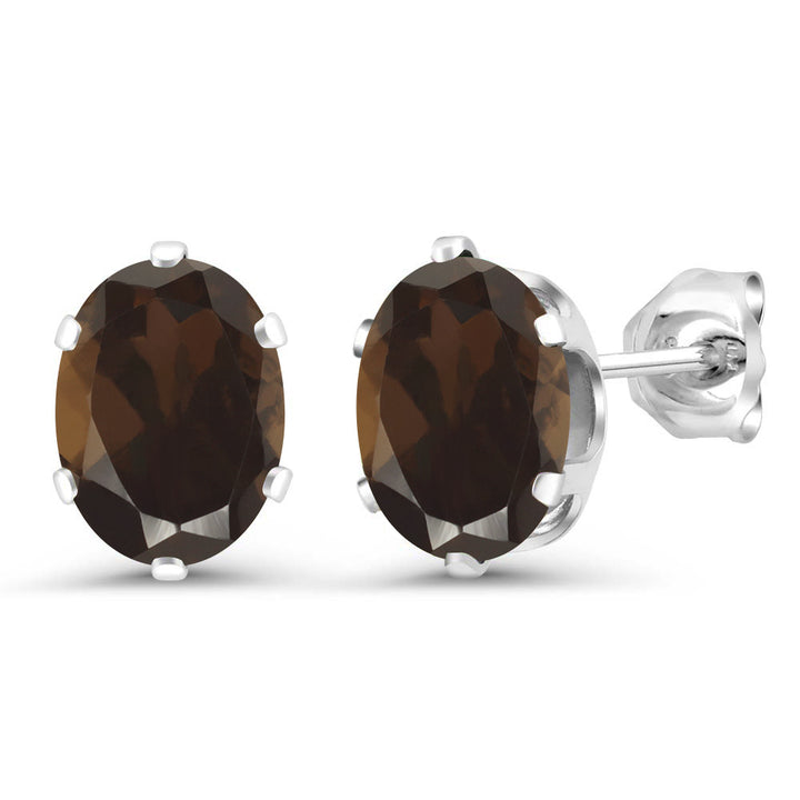 Smoky Quartz_Earrings in 925 Sterling Silver