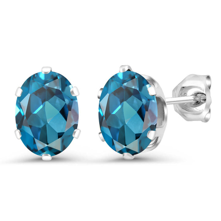 London Blue Topaz - November_Earrings in 925 Sterling Silver