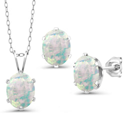 Pendant Earrings Set in 925 Sterling Silver