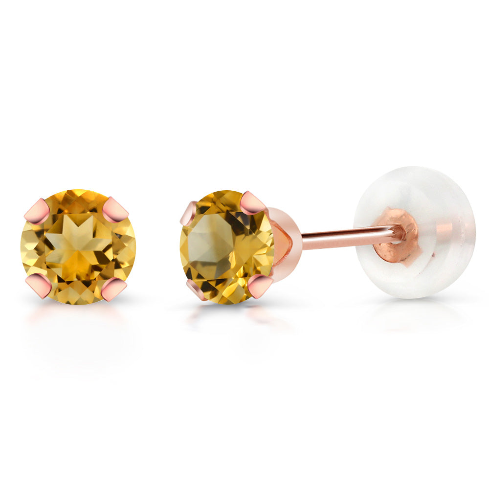 Citrine - November_Earrings in 10K Rose Gold