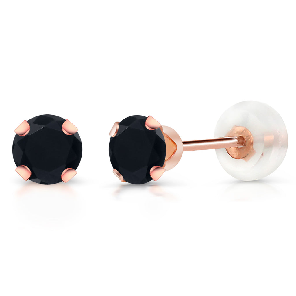 Onyx - December_Earrings in 10K Rose Gold