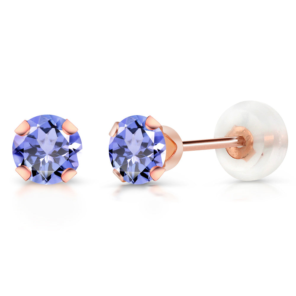 Tanzanite - December_Earrings in 10K Rose Gold