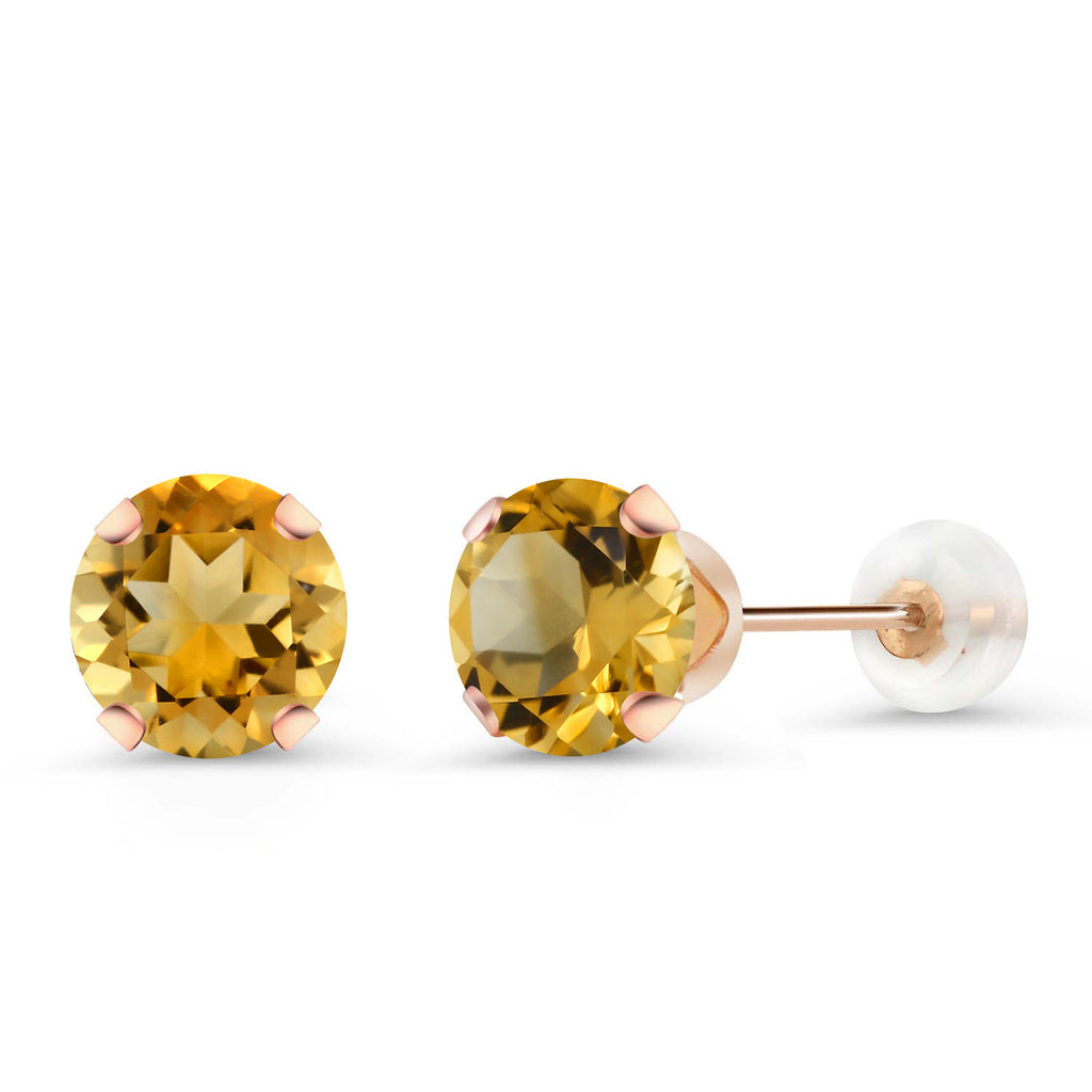 Citrine - November_Earrings in 10K Rose Gold