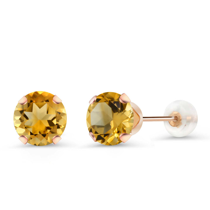 Citrine - November_Earrings in 10K Rose Gold
