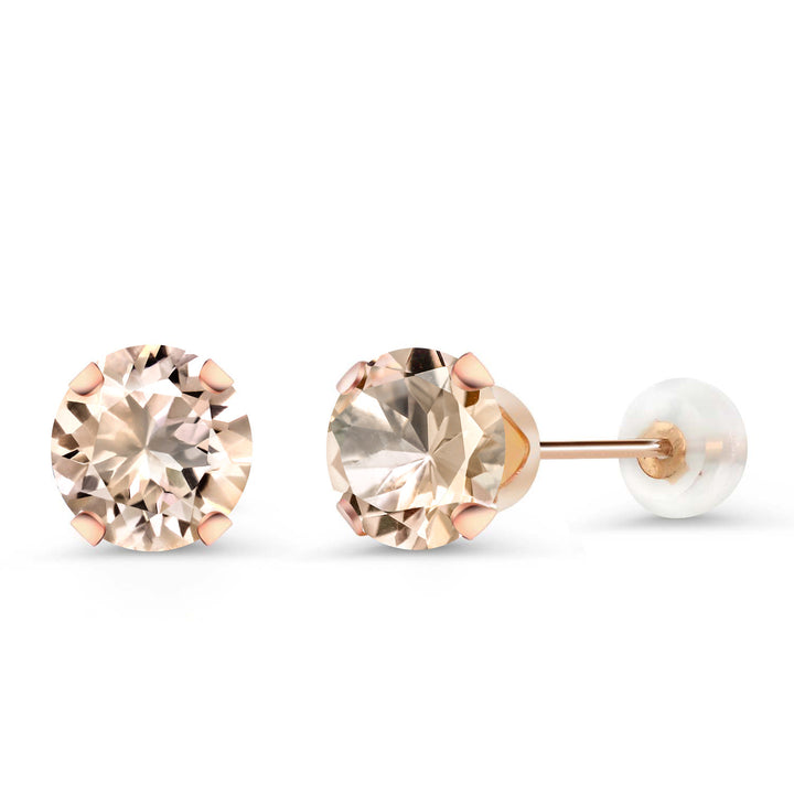 Morganite - October_Earrings in 10K Rose Gold