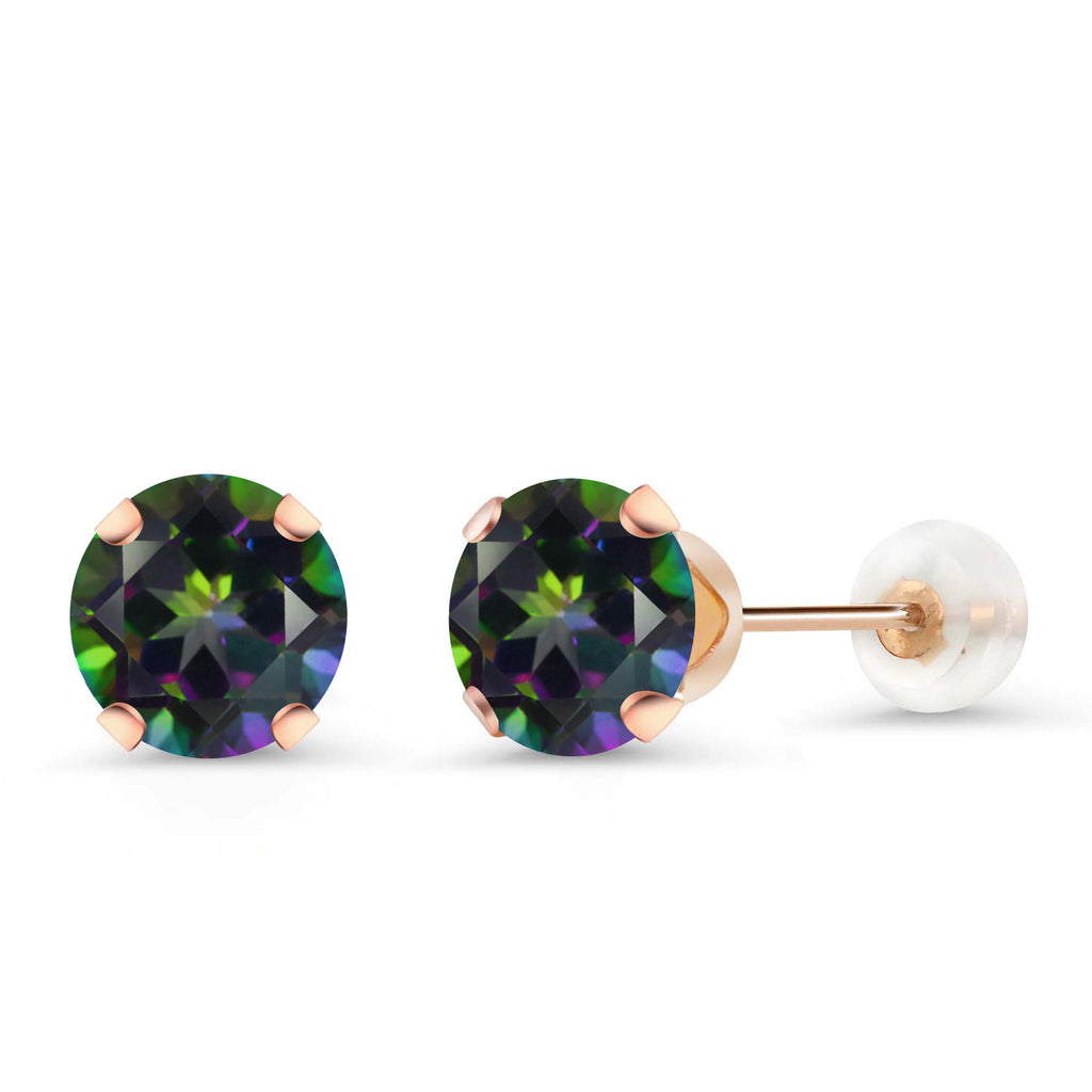 Green Mystic Topaz_Earrings in 10K Rose Gold