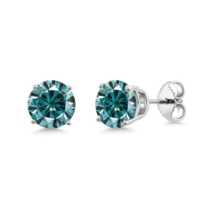 Gem Stone King Round 6.5MM Gemstone Birthstone Stud Earrings For Women Men | 925 Sterling Silver | Fine Jewelry Gifts for Women Men Mom Dad Her Him Wife Husband