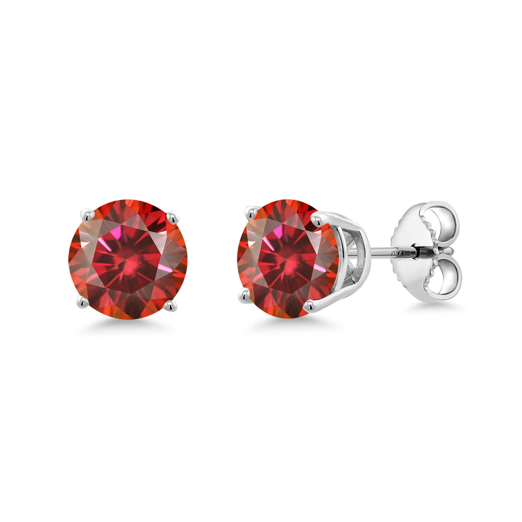 Gem Stone King Round 6.5MM Gemstone Birthstone Stud Earrings For Women Men | 925 Sterling Silver | Fine Jewelry Gifts for Women Men Mom Dad Her Him Wife Husband