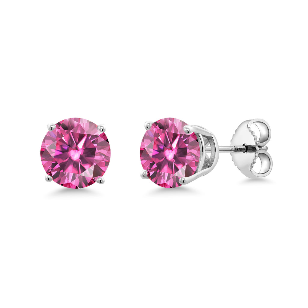 Gem Stone King Round 6.5MM Gemstone Birthstone Stud Earrings For Women Men | 925 Sterling Silver | Fine Jewelry Gifts for Women Men Mom Dad Her Him Wife Husband