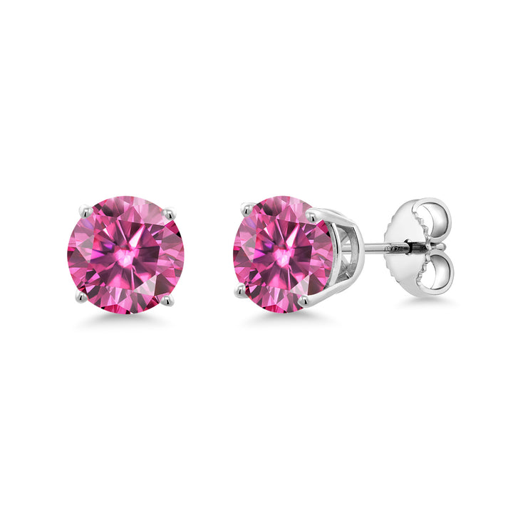 Gem Stone King Round 6.5MM Gemstone Birthstone Stud Earrings For Women Men | 925 Sterling Silver | Fine Jewelry Gifts for Women Men Mom Dad Her Him Wife Husband