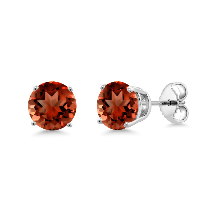Gem Stone King Round 6.5MM Gemstone Birthstone Stud Earrings For Women Men | 925 Sterling Silver | Fine Jewelry Gifts for Women Men Mom Dad Her Him Wife Husband