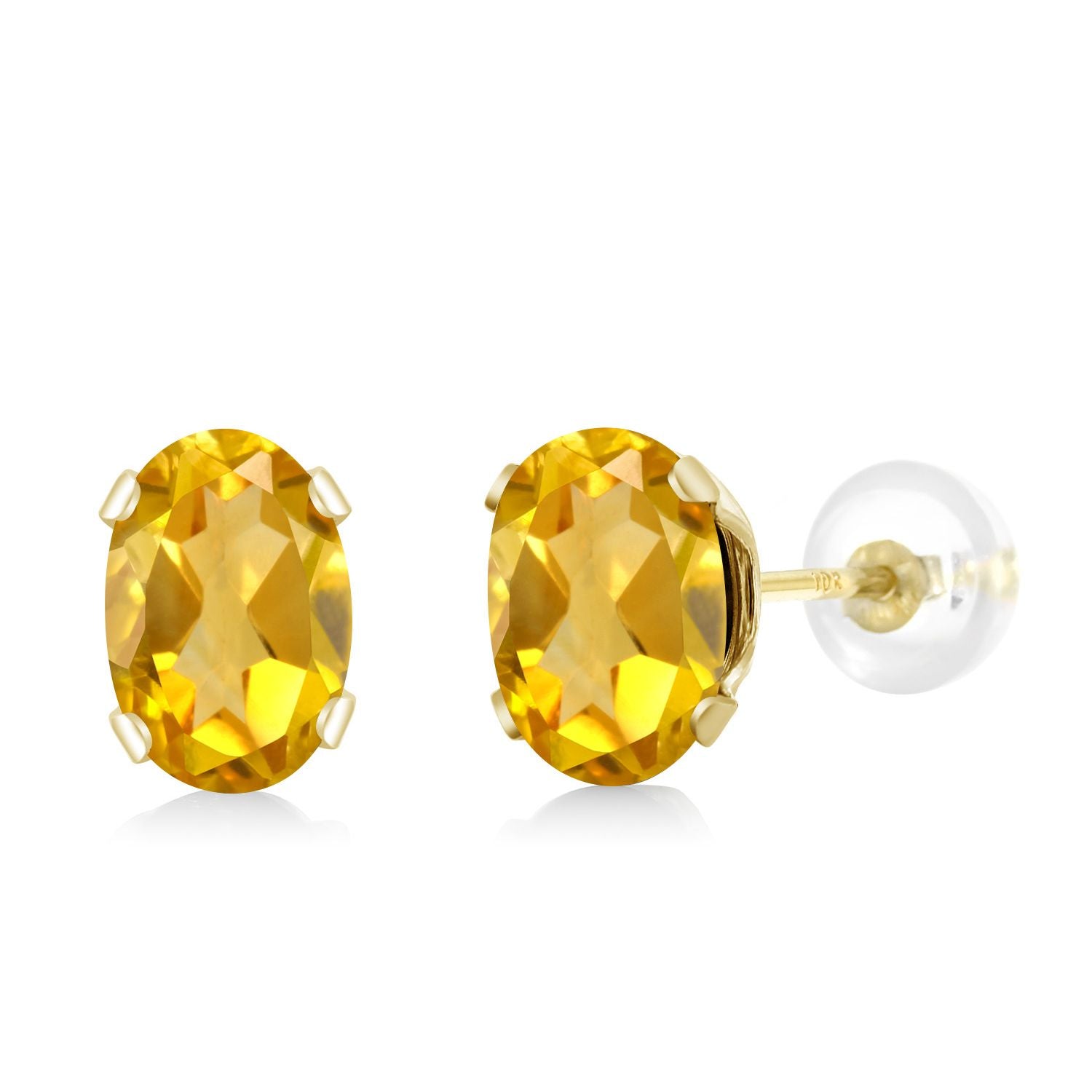 Citrine - November_Earrings in 10K Yellow Gold