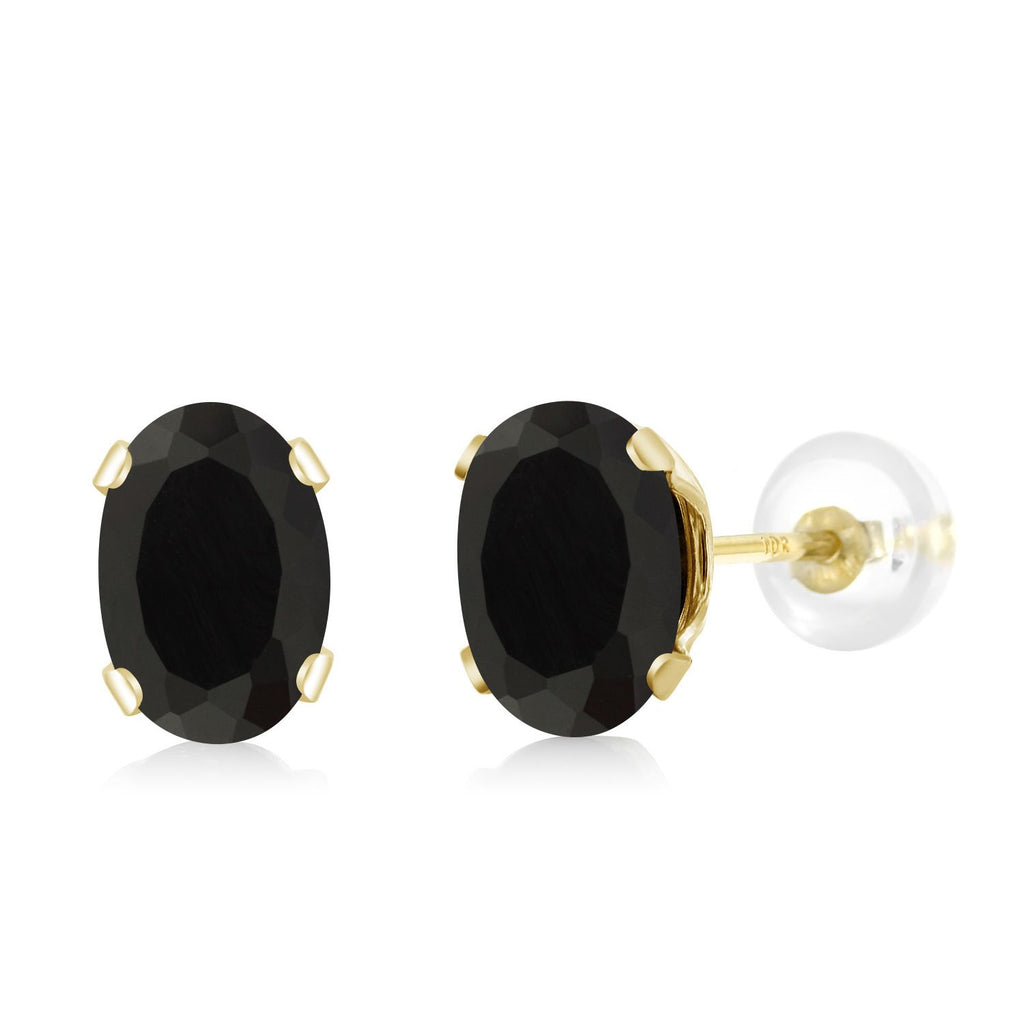 Onyx - December_Earrings in 10K Yellow Gold
