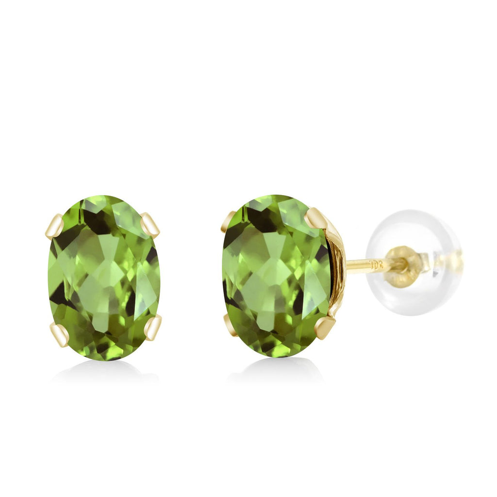 Peridot - August_Earrings in 10K Yellow Gold