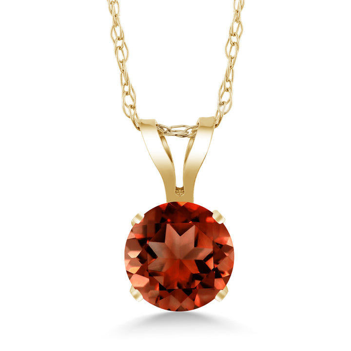 Garnet - January_Pendant in 14K Yellow Gold