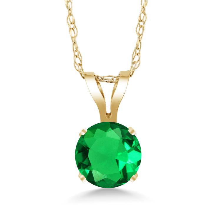 Nano Emerald - May_Pendant in 14K Yellow Gold