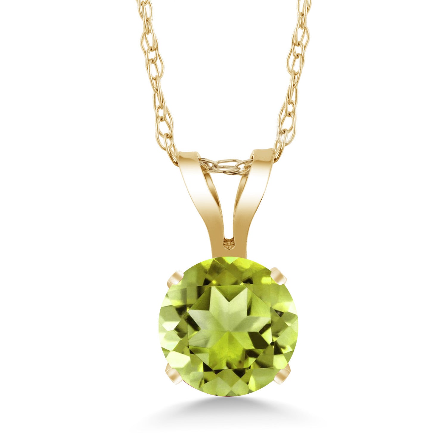 Peridot - August_Pendant in 14K Yellow Gold