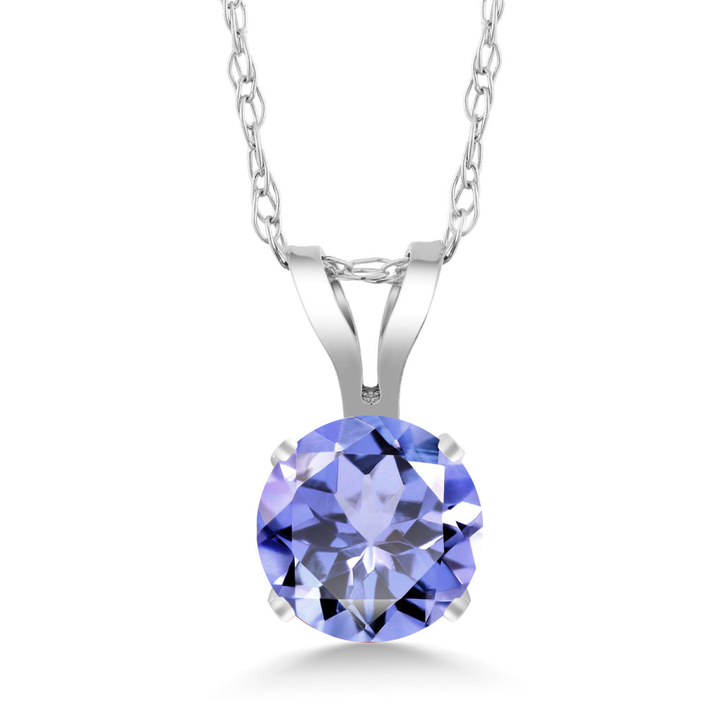 Tanzanite - December_Pendant in 14K White Gold