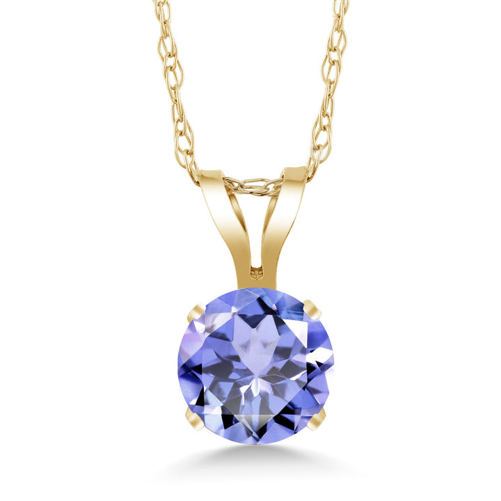 Tanzanite - December_Pendant in 14K Yellow Gold