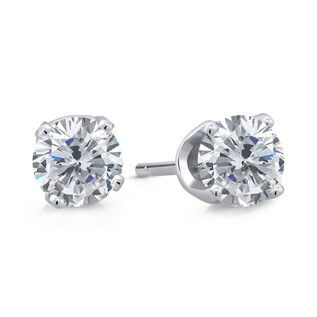 White Lab Grown Diamond - April_Earrings in 14K White Gold