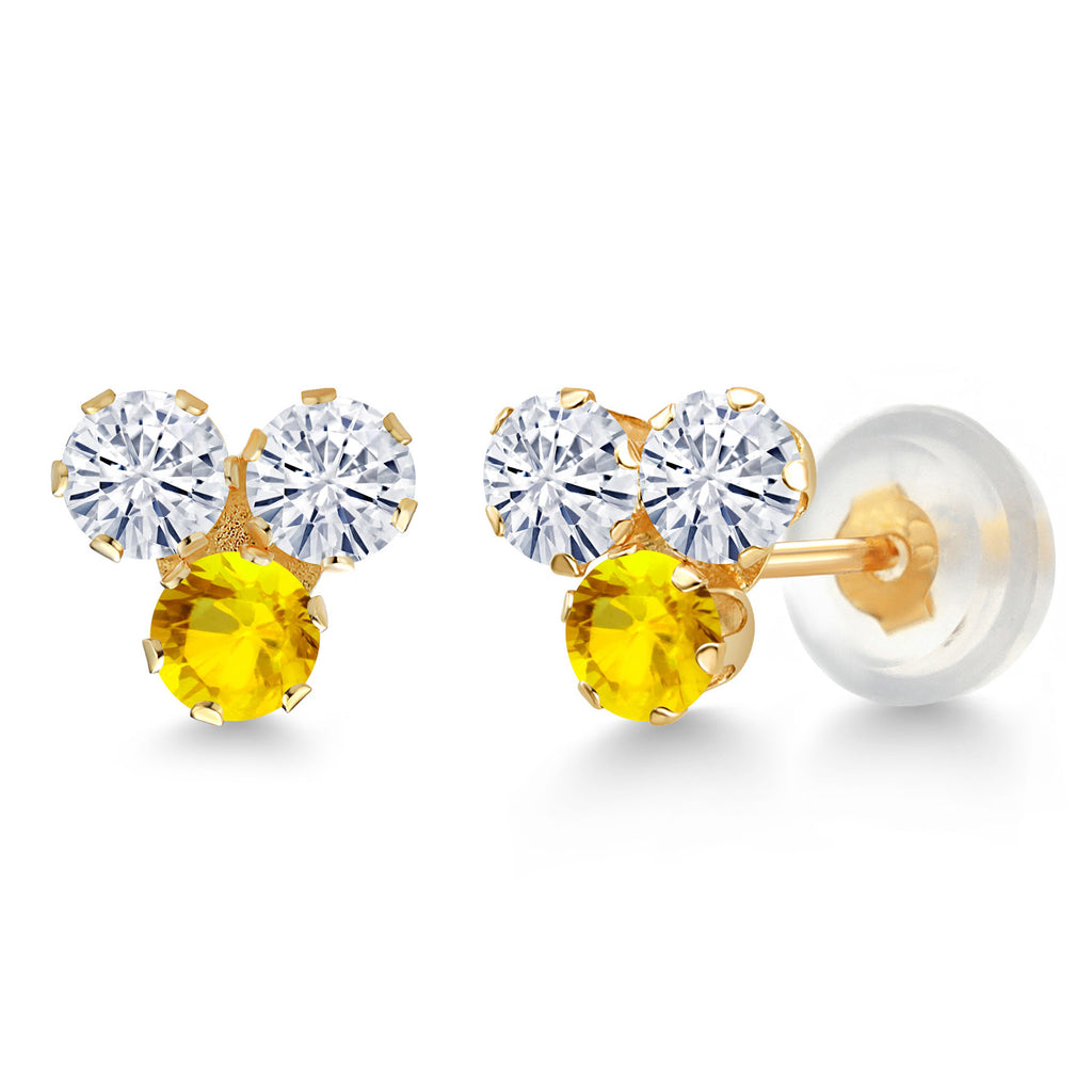 Yellow Sapphire - September_Earrings in 14K Yellow Gold