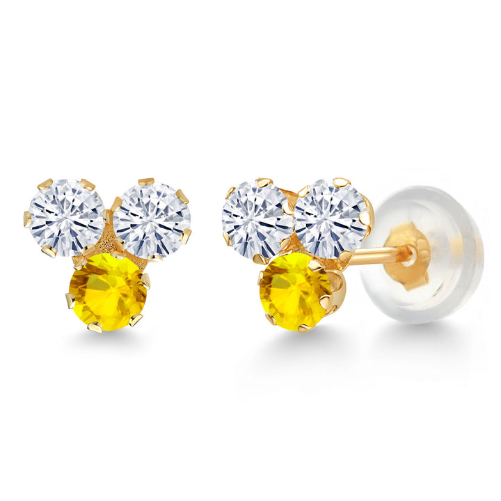 Yellow Sapphire - September_Earrings in 14K Yellow Gold