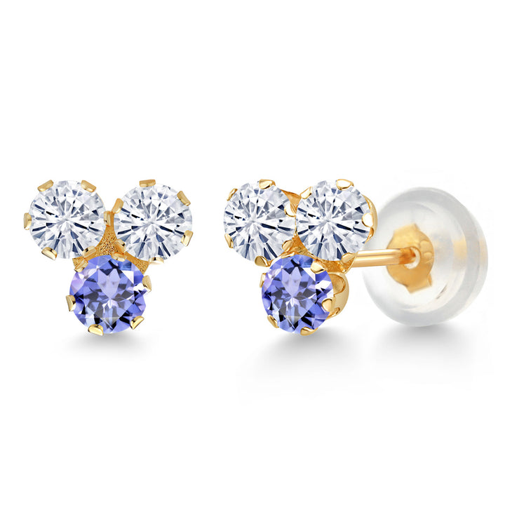 Tanzanite - December_Earrings in 14K Yellow Gold