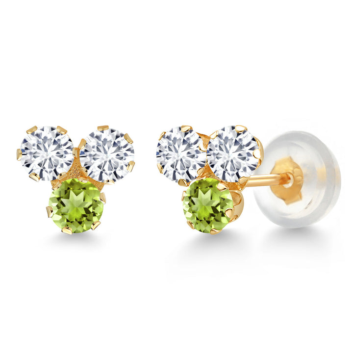 Peridot - August_Earrings in 14K Yellow Gold