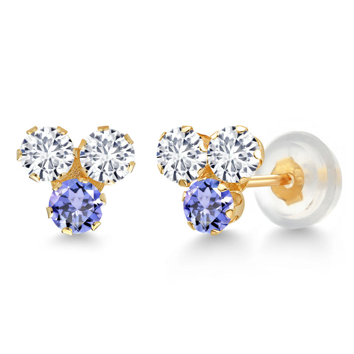 Tanzanite - December_Earrings in 14K Yellow Gold