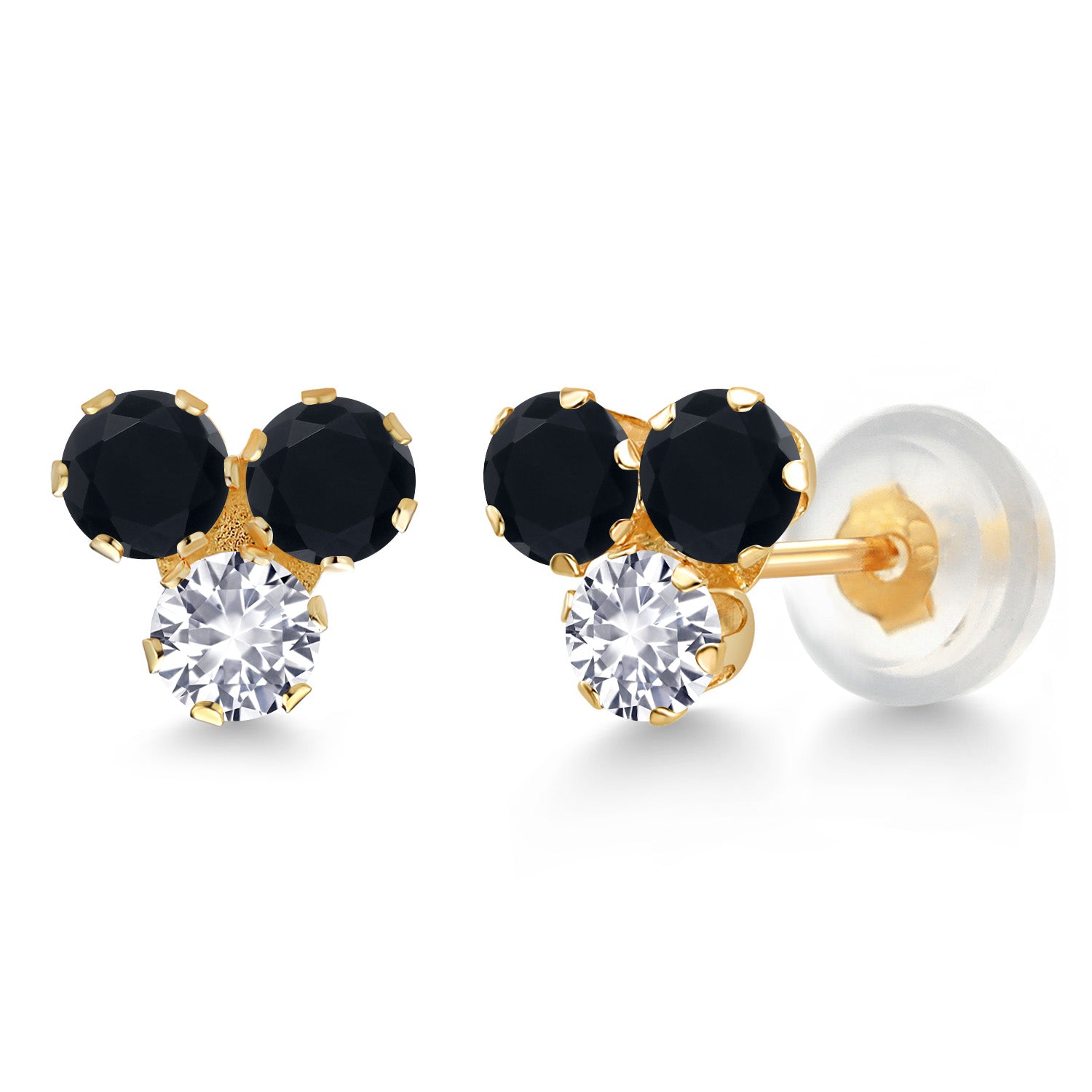 Onyx - December_Earrings in 14K Yellow Gold
