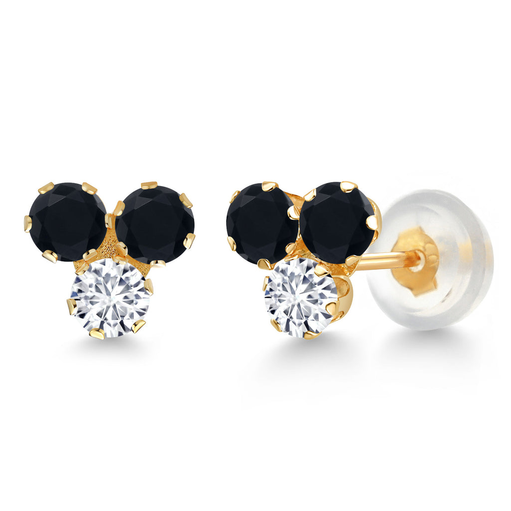 Onyx - December_Earrings in 14K Yellow Gold