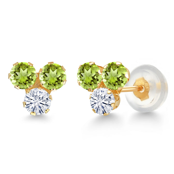 Peridot - August_Earrings in 14K Yellow Gold