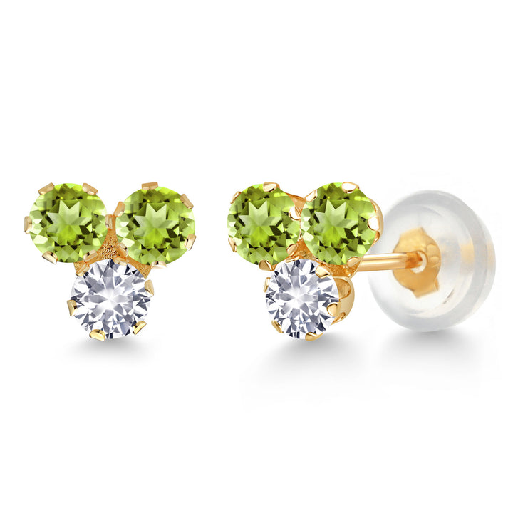 Peridot - August_Earrings in 14K Yellow Gold